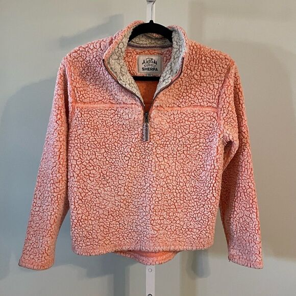 Coral Cuddly Sherpa Pullover - Picture 1 of 3